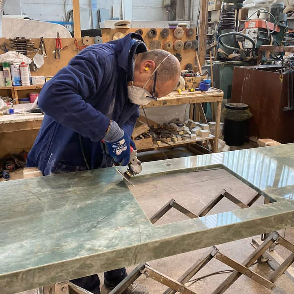 polijsten van marmer